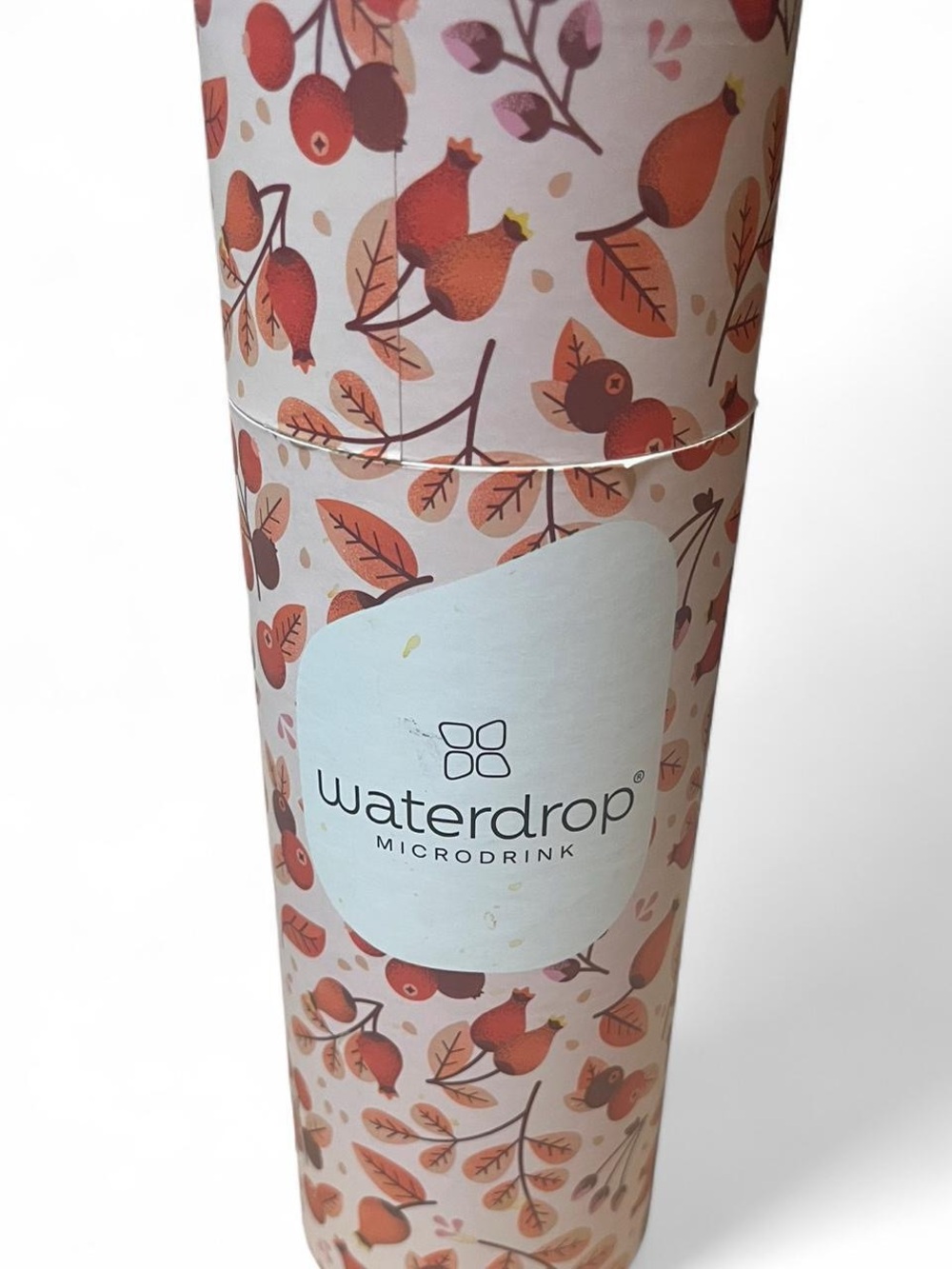 Waterdrop Microdrink Decorative Glass Water Botyle - Pink Orange Berries